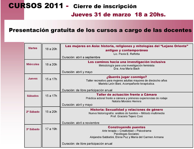 Cursos 2011